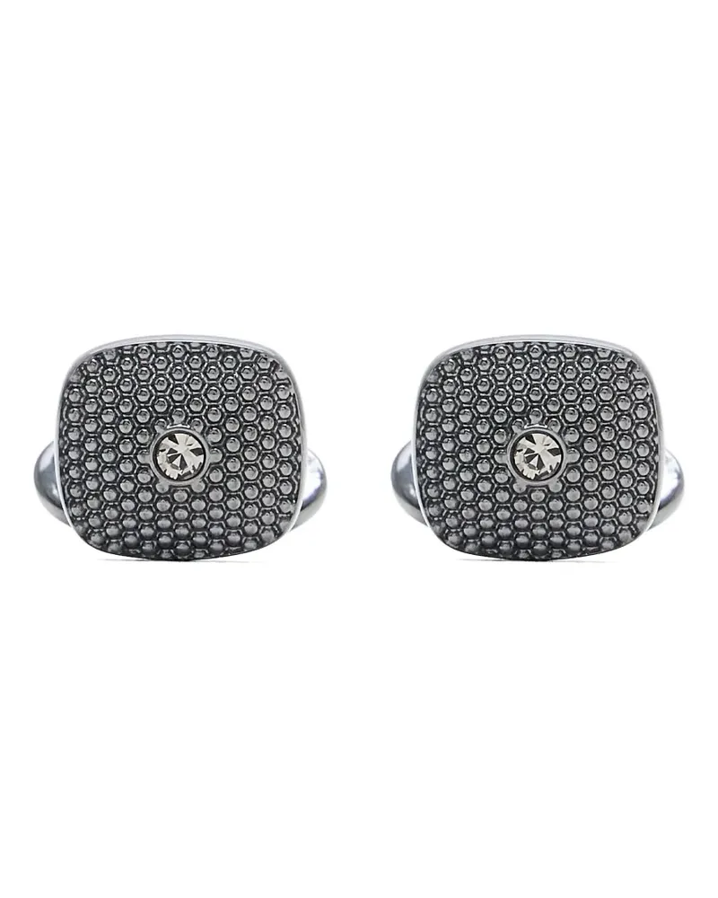 Giorgio Armani Manschettenknöpfe aus Sterlingsilber mit Nieten - Schwarz Schwarz