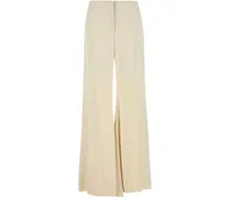 Satinhose mit weitem Bein - Nude