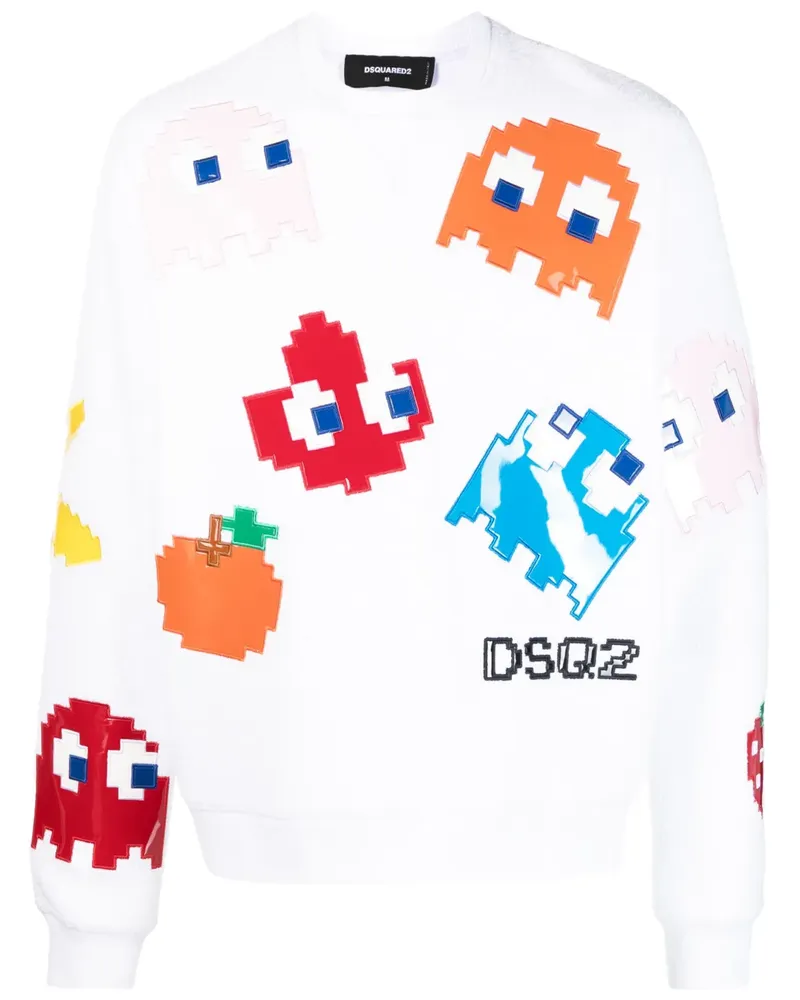 Dsquared2 Sweatshirt mit Cartoon-Print - Weiß Weiß