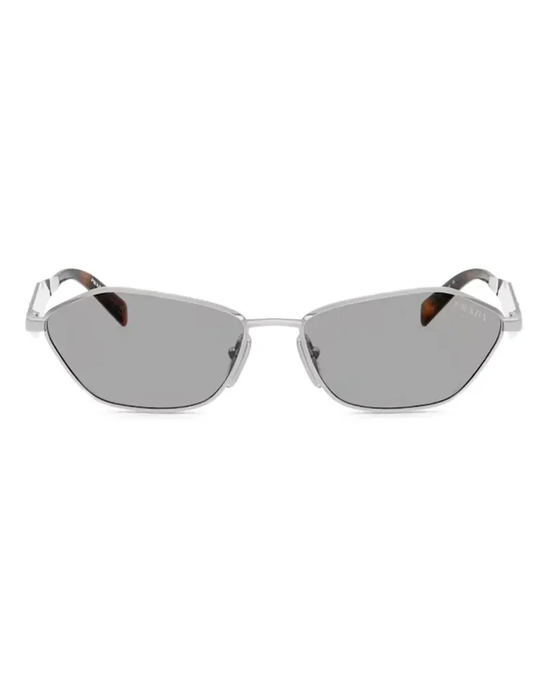 Prada Sonnenbrille mit geometrischem Gestell - Silber Silber