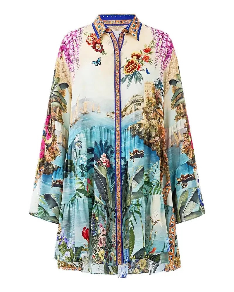 Camilla tiered mini dress - Blau Blau