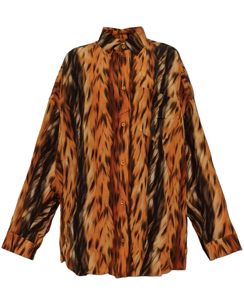 Balenciaga Hemd mit Print - Orange Orange