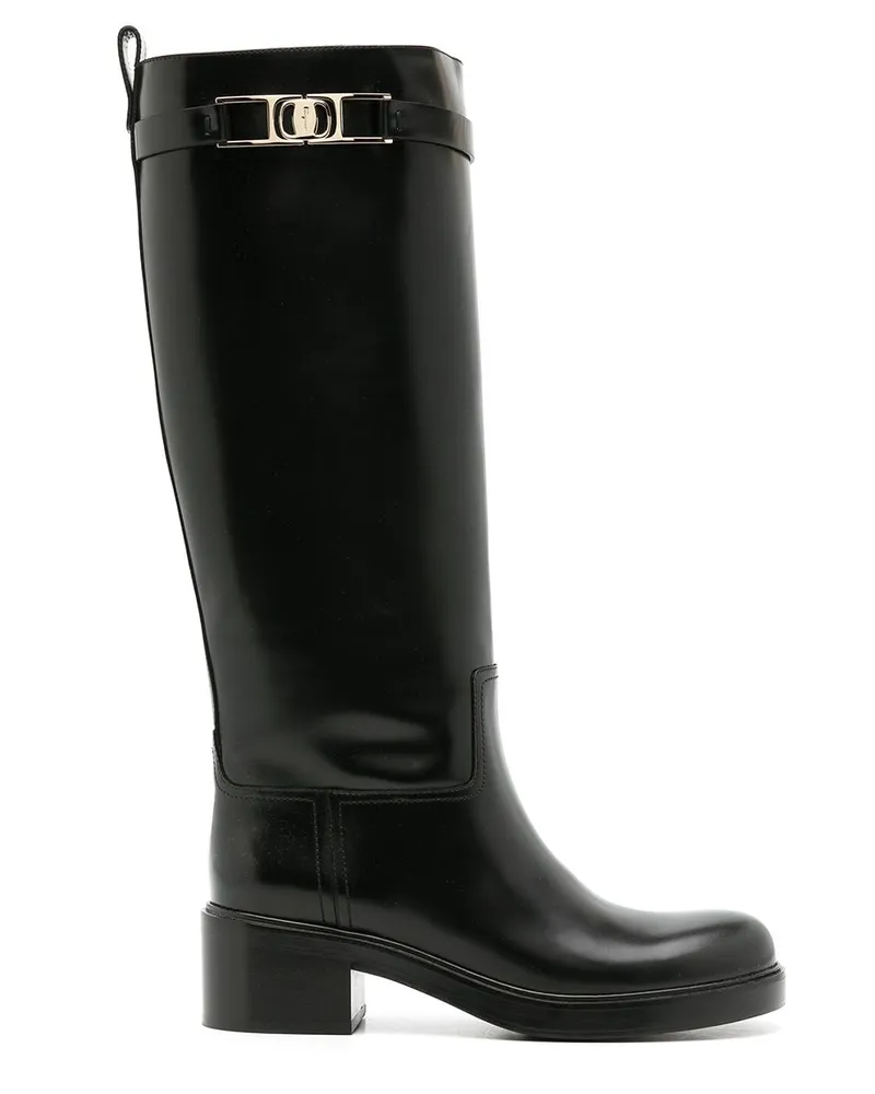 Ferragamo Gancini Stiefel 55mm - Schwarz Schwarz