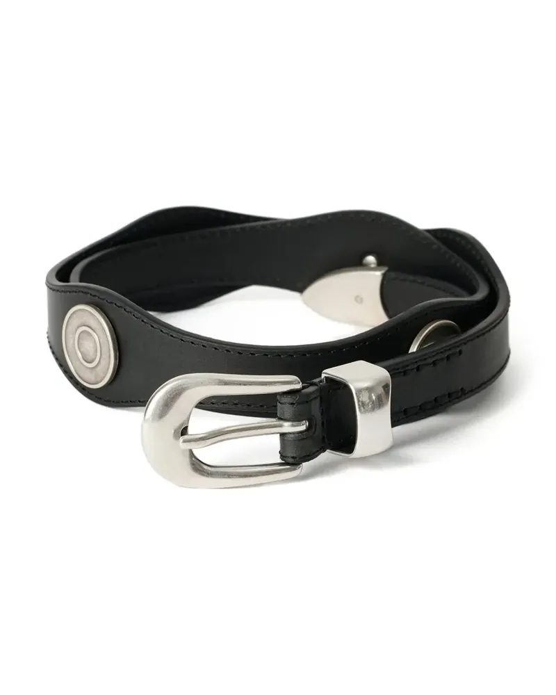 Our Legacy Gürtel mit Wellenmuster - Schwarz Schwarz