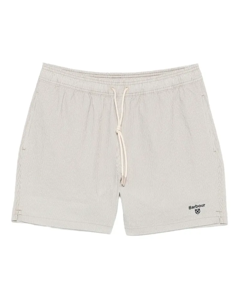 Barbour Gestreifte Somerset Badeshorts - Nude Nude