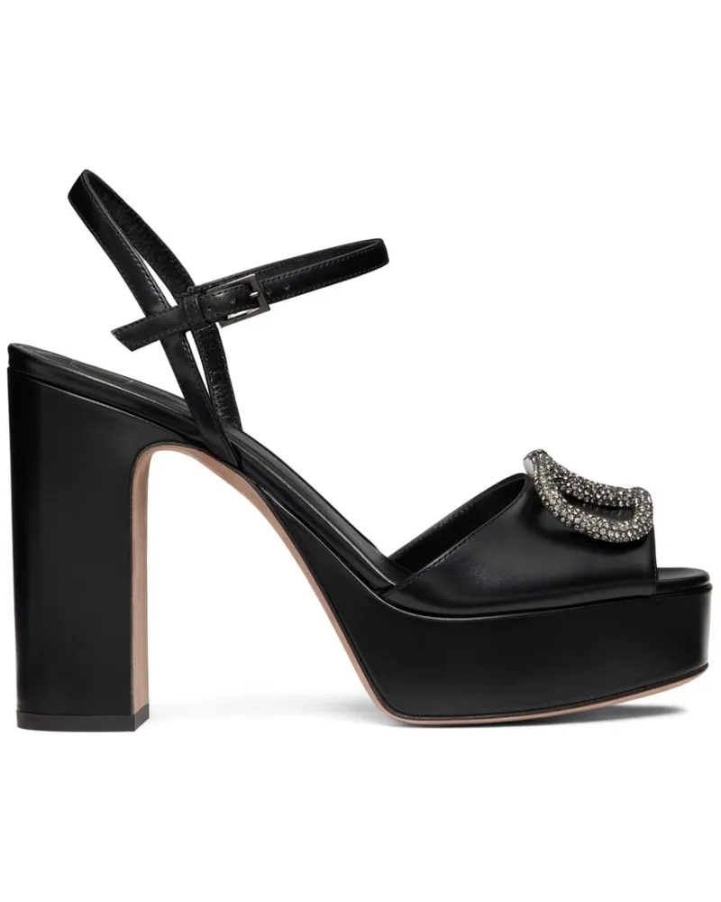 Valentino Garavani VLogo Signature Plateau-Sandalen 115mm - Schwarz Schwarz