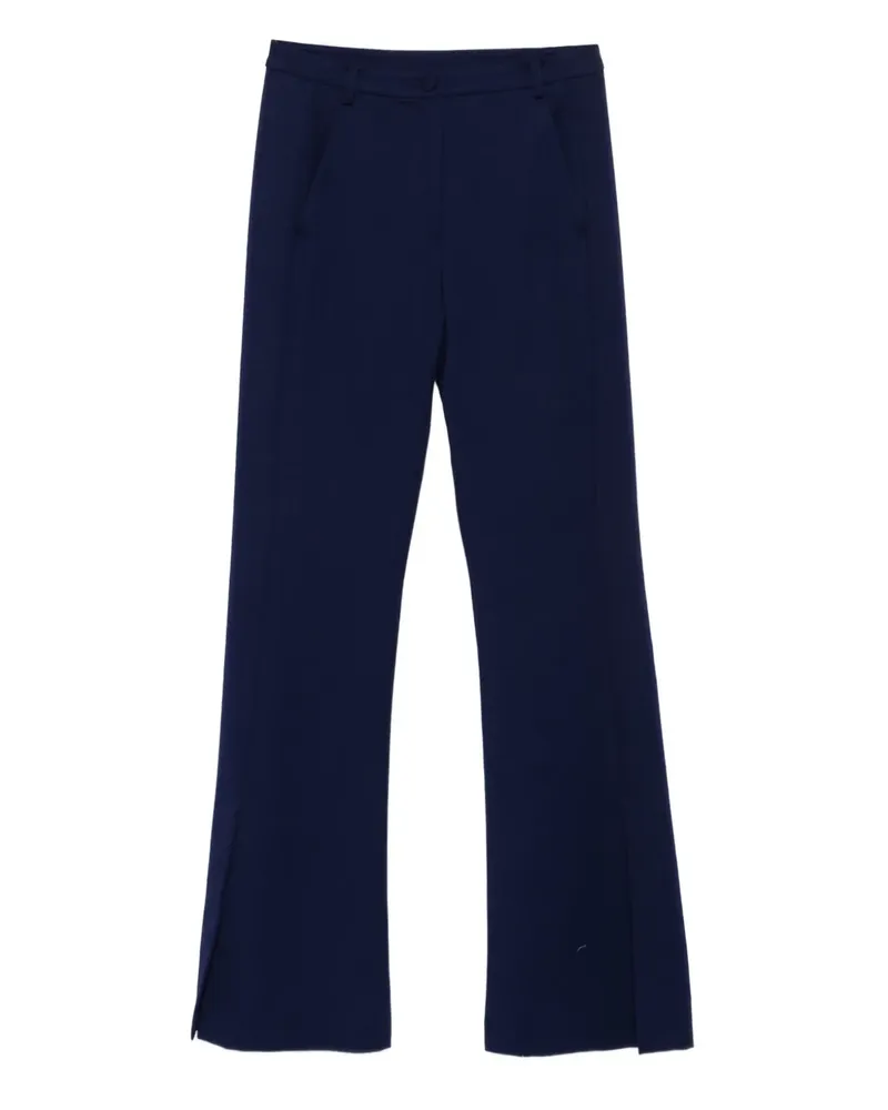 Patrizia Pepe Bestickte Hose mit offenem Saum - Blau Blau