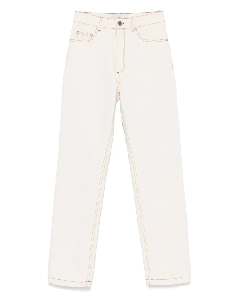 AMI Paris Jeans mit Kontrastnähten - Nude Nude