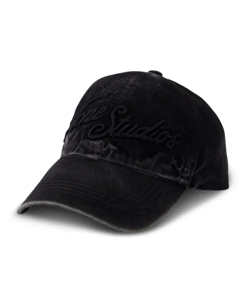 Acne Studios Baseballkappe mit Logo-Stickerei - Schwarz Schwarz