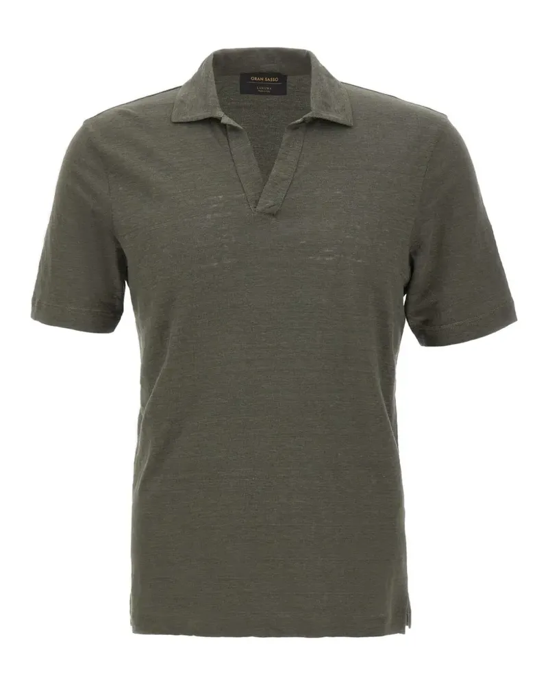 Gran Sasso open-collar short-sleeve polo shirt - Grün Grün