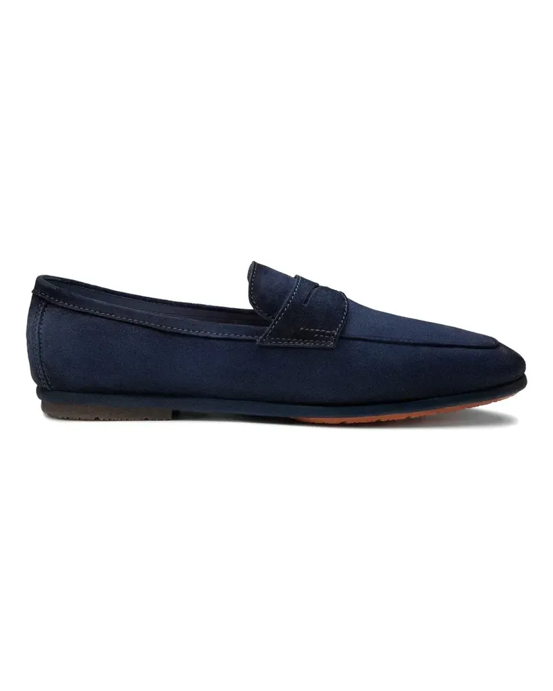 Santoni Loafer aus Wildleder - Blau Blau