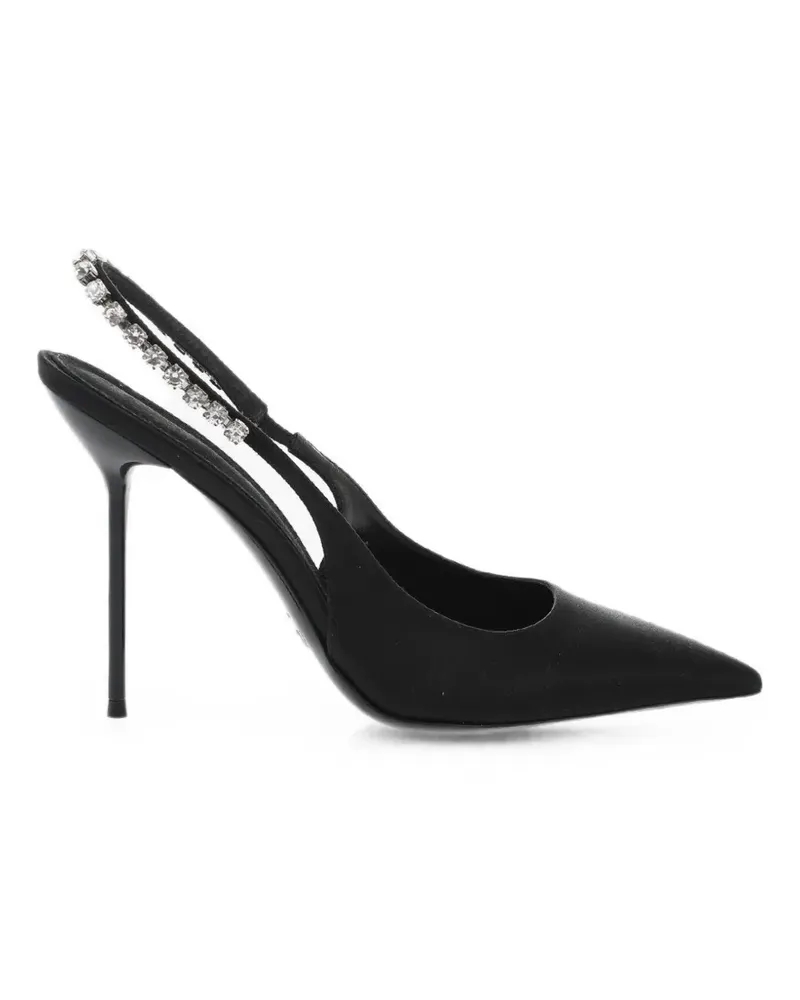 Paris Texas Lidia Slingback-Pumps mit Kristallen - Schwarz Schwarz