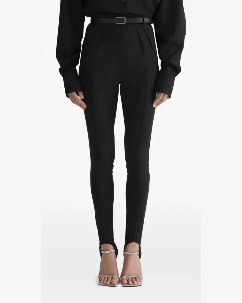 Thierry Mugler Hose mit Steg - Schwarz Schwarz