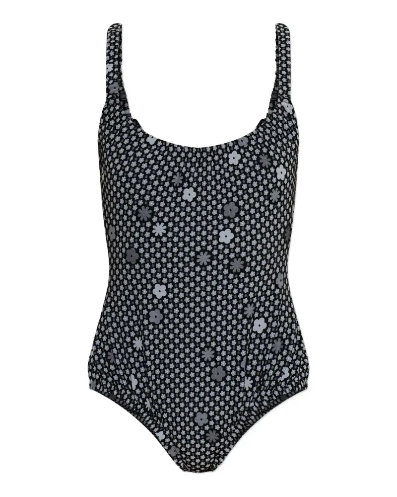 Maison Margiela floral-print swimsuit - Schwarz Schwarz
