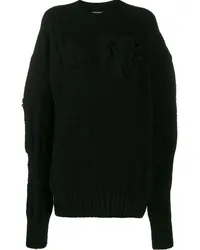 Ann Demeulemeester Pullover in Distressed-Optik Schwarz