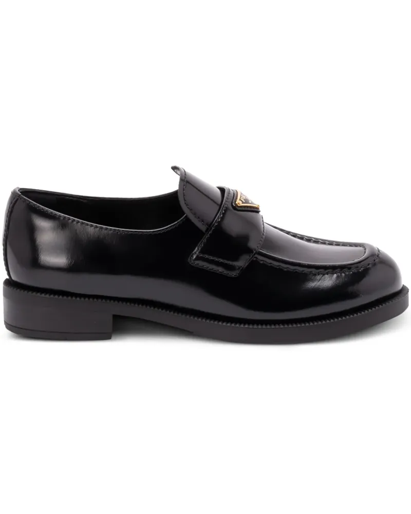 Prada Loafer mit Triangel-Logo - Schwarz Schwarz