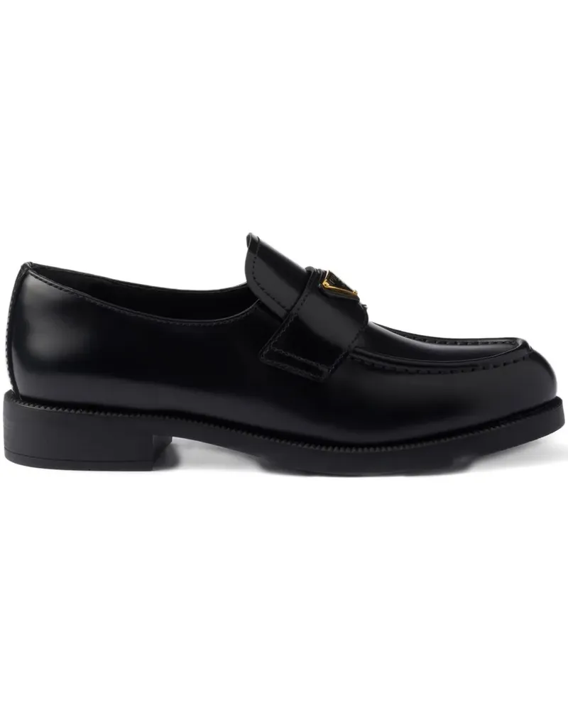 Prada Loafer mit Triangel-Logo - Schwarz Schwarz