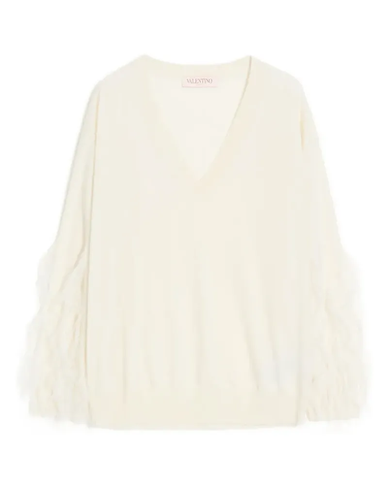 Valentino Garavani Pullover mit Federn - Nude Nude