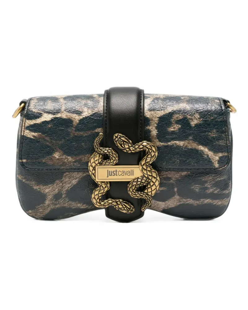 Just Cavalli Athena animal-print snake-detail mini bag - Grün Grün