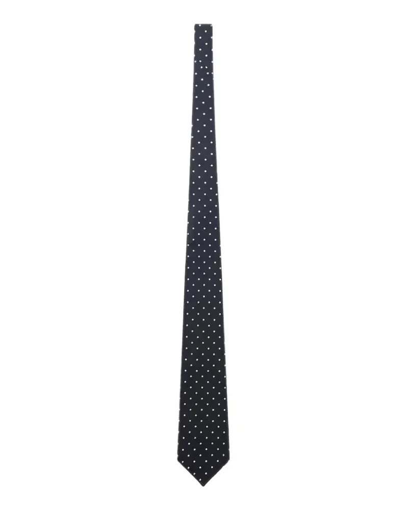 Junya Watanabe polka-dot silk tie - Schwarz Schwarz