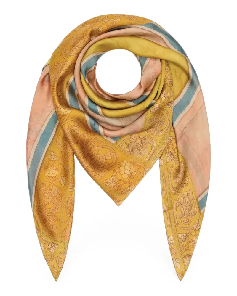 Pierre-Louis Mascia Molare vine-motif silk scarf - Gelb Gelb