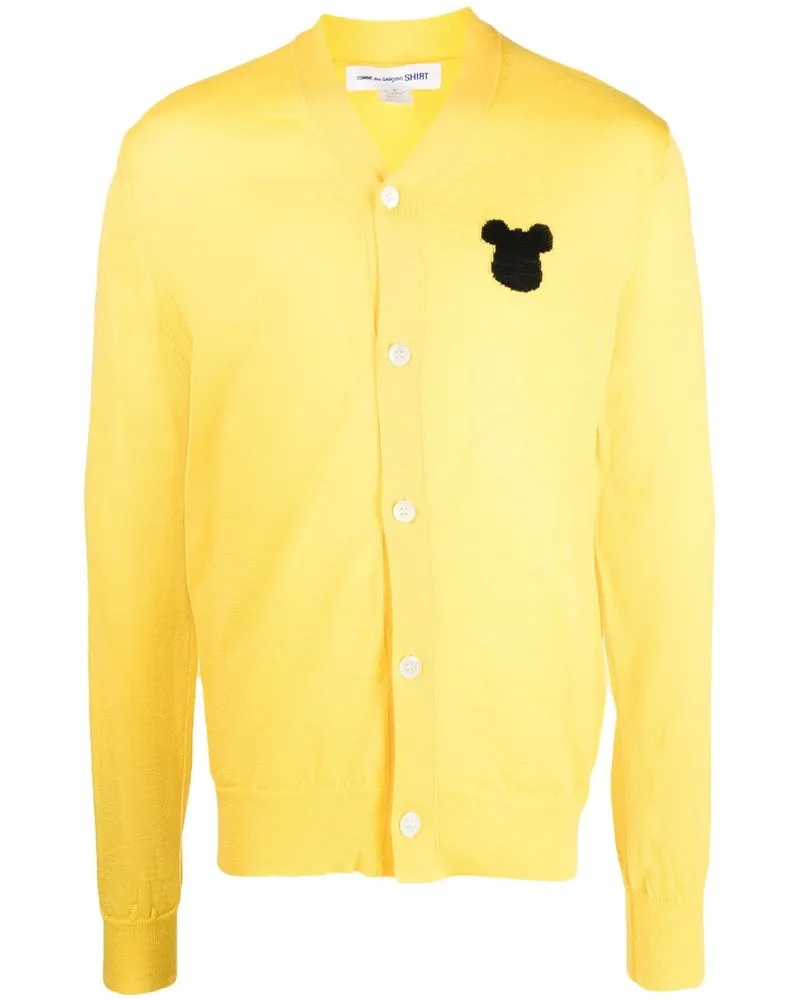 Comme des Garçons x Disney Cardigan mit Logo-Stickerei - Gelb Gelb