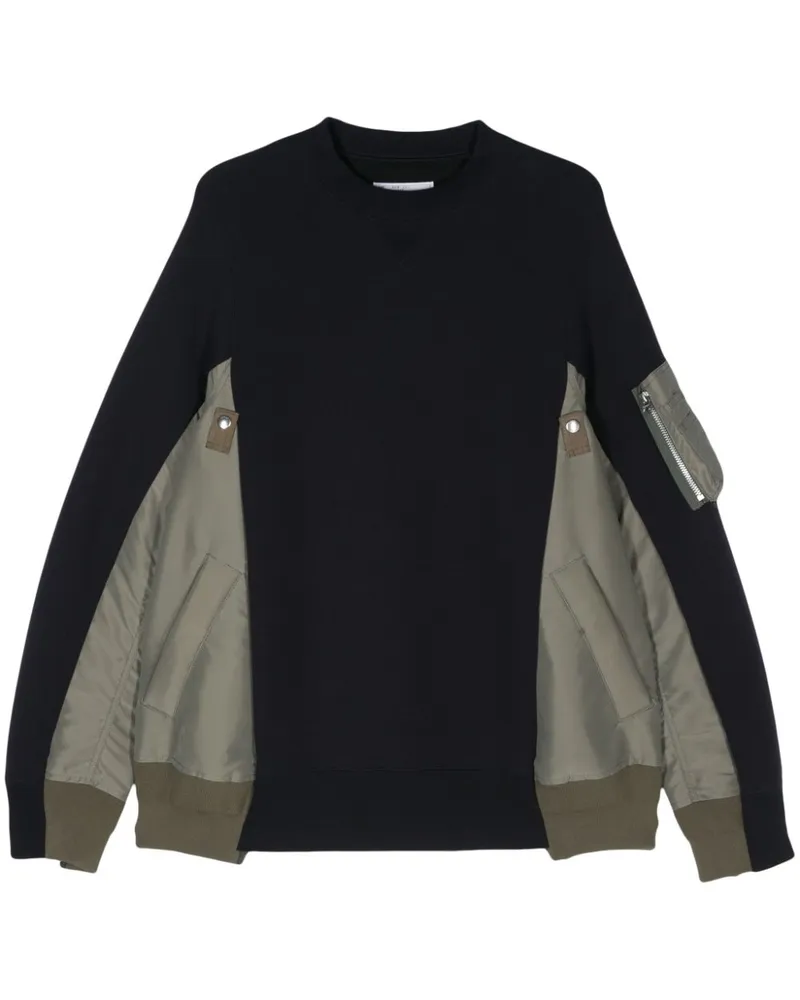 Sacai Sweatshirt mit Einsätzen - Blau Blau