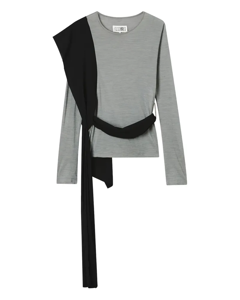 Maison Margiela Drapiertes Langarmshirt - Grau Grau