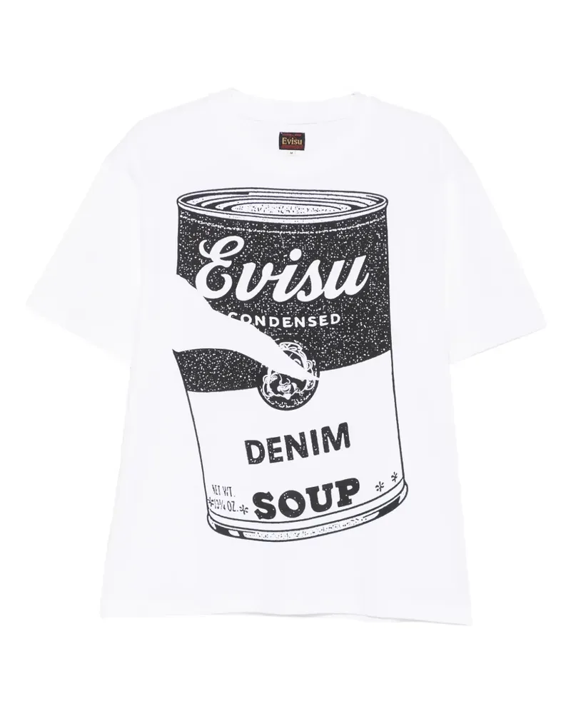 Evisu T-Shirt mit grafischem Print - Weiß Weiß