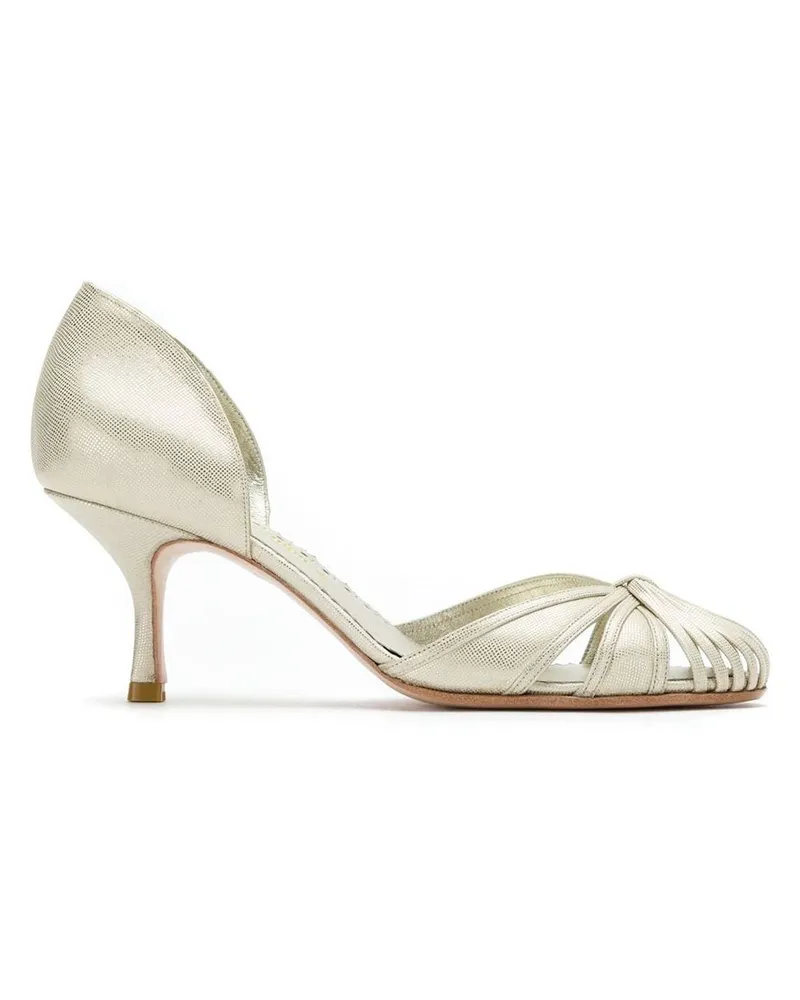 Sarah Chofakian Pumps aus Leder - Nude Nude