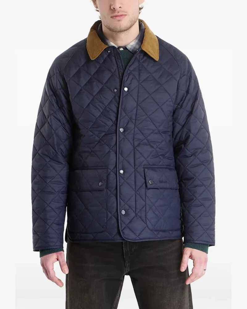 Barbour City Bedale quilted corduroy-collar jacket - Blau Blau