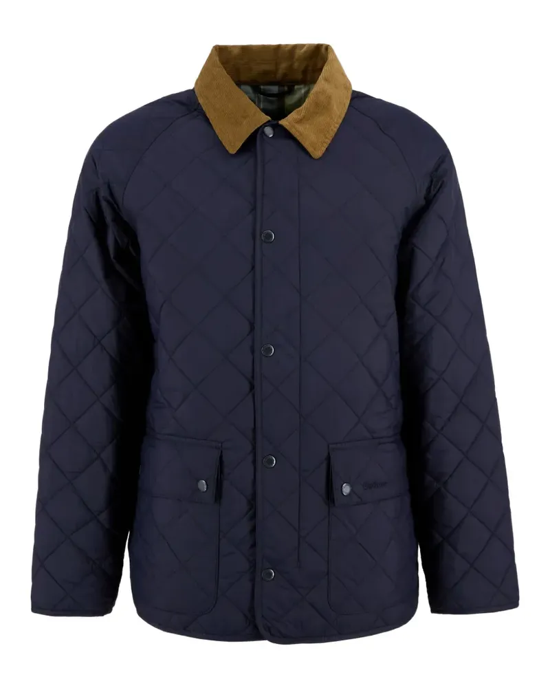 Barbour Gesteppte City Bedale Jacke mit Cordkragen - Blau Blau