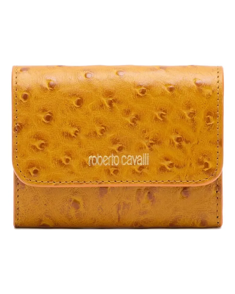 Roberto Cavalli ostrich-effect card holder - Gelb Gelb