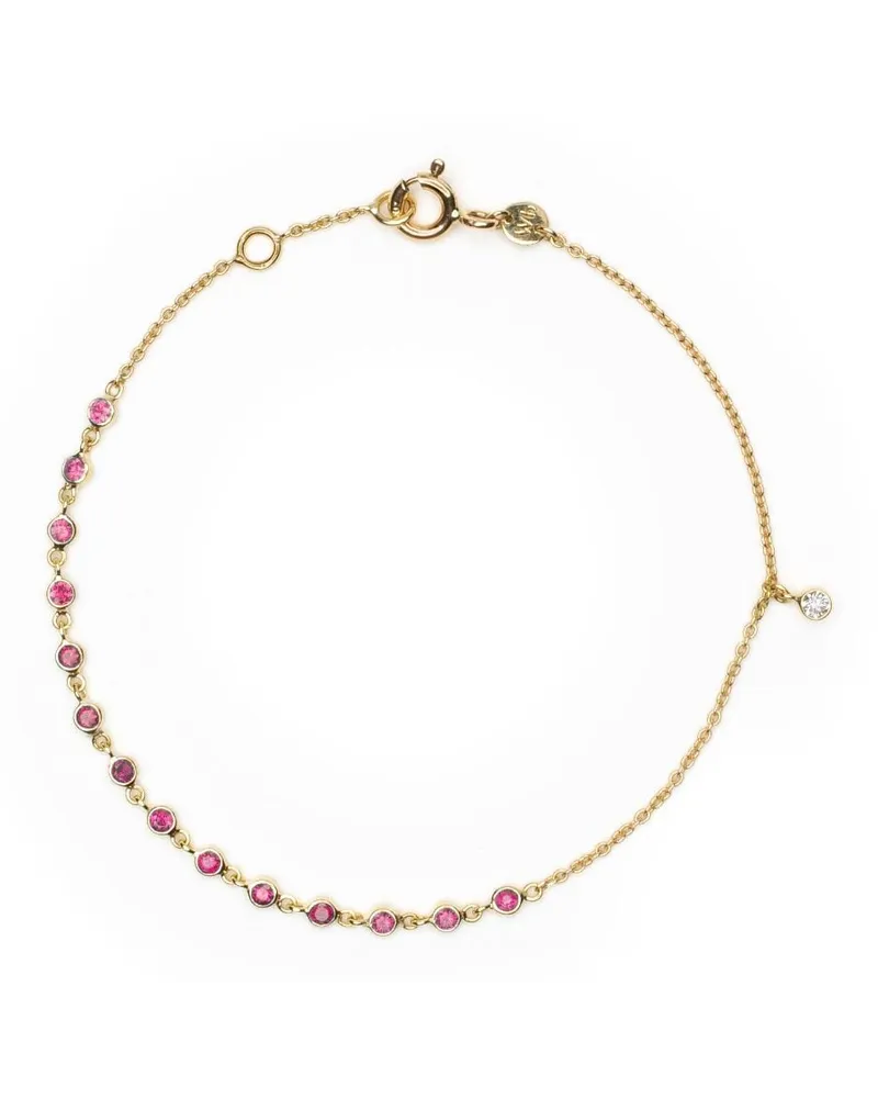 WHITE BIRD 18kt Gelbgoldarmband mit Diamanten - Rot Rot