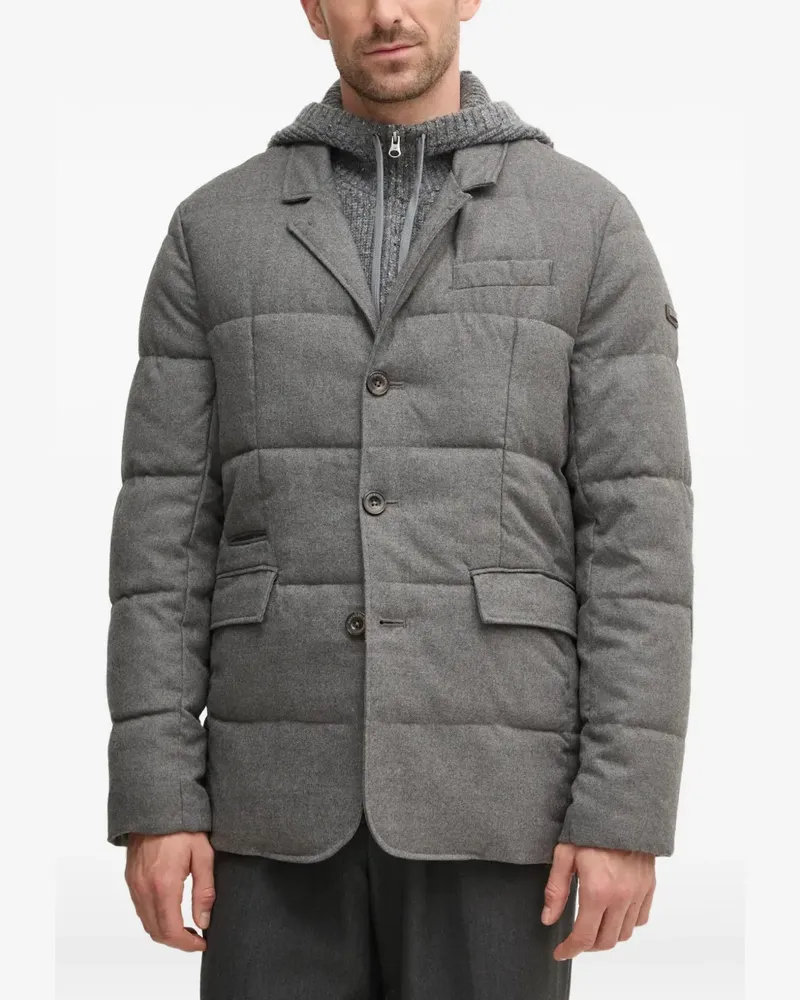 Hackett padded hooded jacket - Grau Grau