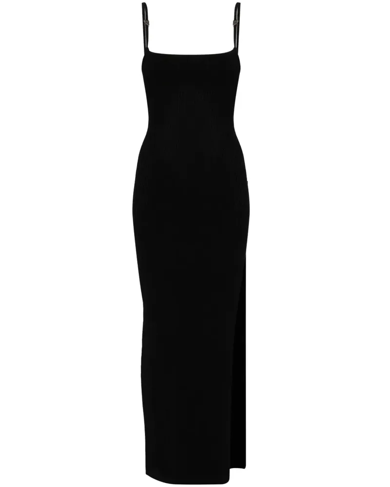 MISBHV Fein gestricktes Maxikleid - Schwarz Schwarz