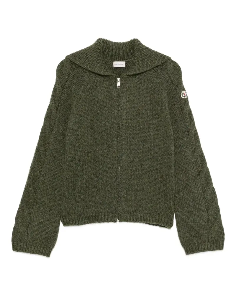 Moncler Cardigan mit Zopfmuster - Grün Grün