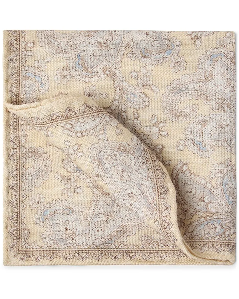Brunello Cucinelli Doppelseitiges Einstecktuch - Nude Nude