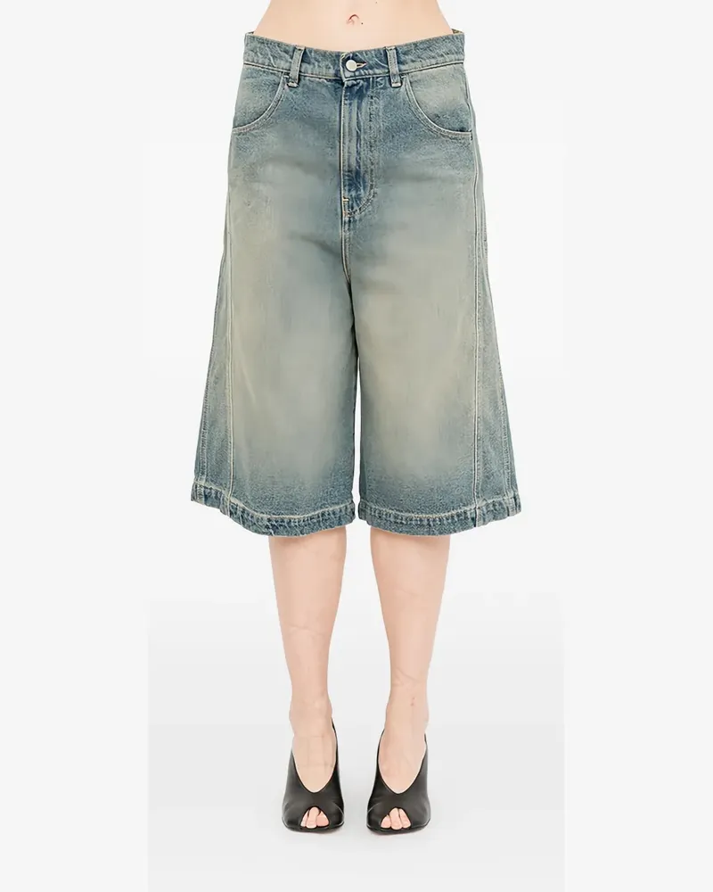 Andrea Ya'aqov denim knee-length shorts - Blau Blau