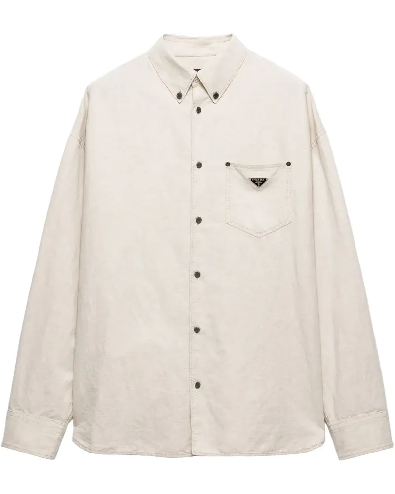 Prada Hemd aus Chambray Nude