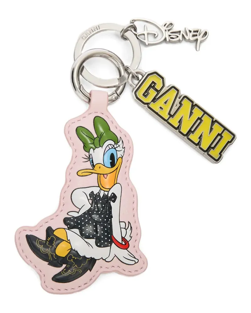 Ganni x Disney Schlüsselanhänger mit Lederanhänger - Rosa Rosa
