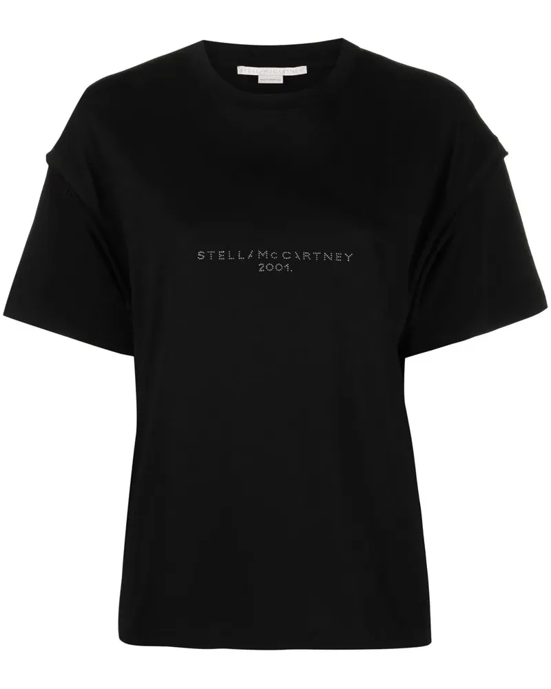 Stella McCartney T-Shirt mit Pailletten - Schwarz Schwarz
