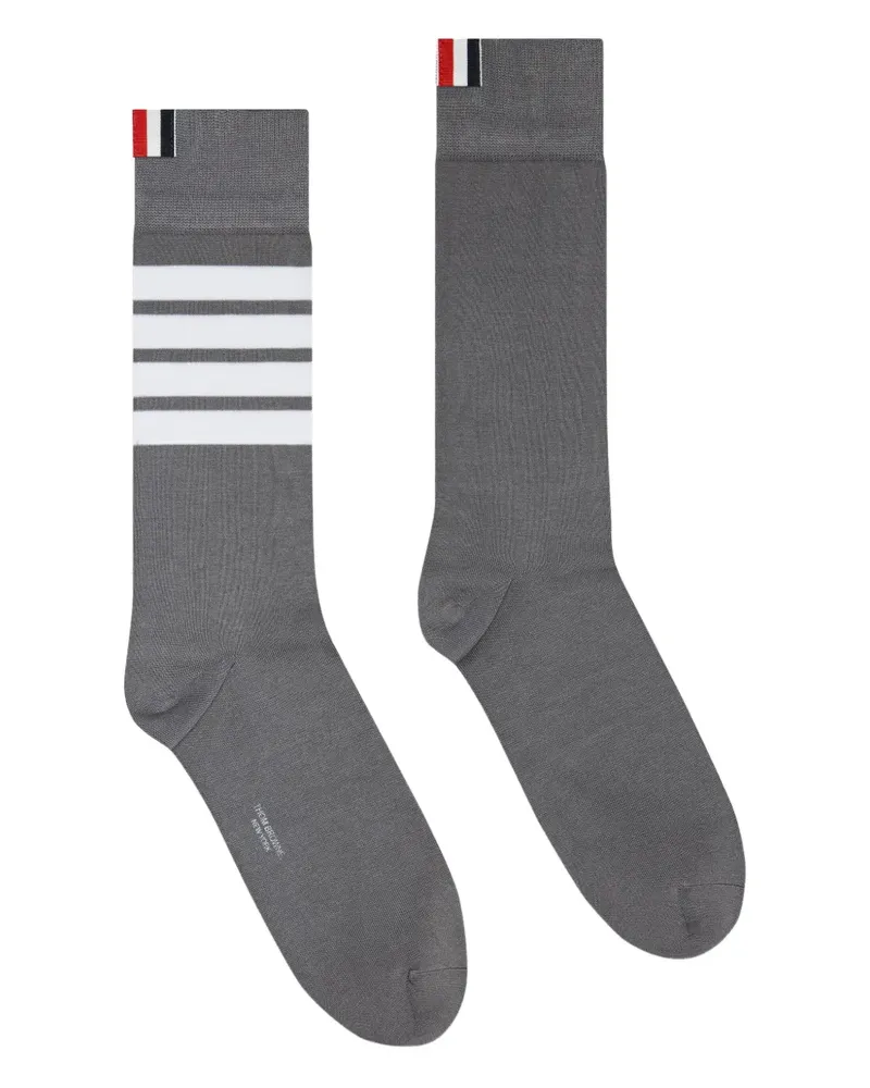 Thom Browne Gestreifte Socken - Grau Grau