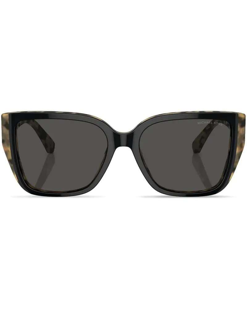 Michael Kors Sonnenbrille mit eckigem Gestell - Schwarz Schwarz