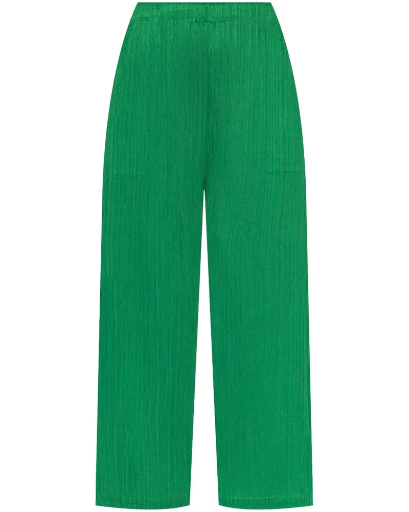Issey Miyake Hose mit Bundfalten - Grün Grün