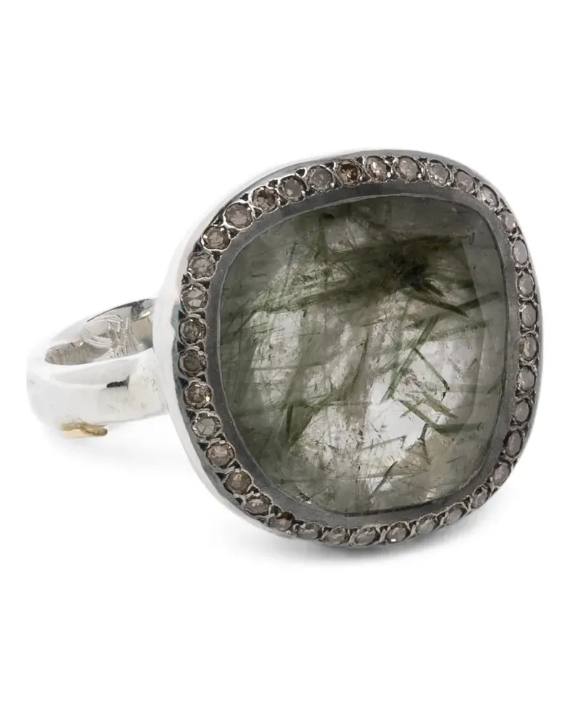 Rosa Maria Ring mit Quarz und Diamantenverzierung - Silber Silber