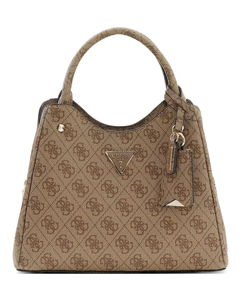 Guess logo-pattern tote bag - Nude Nude
