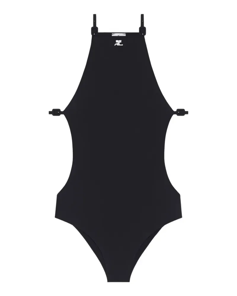 Courrèges Badeanzug mit Cut-Out - Schwarz Schwarz