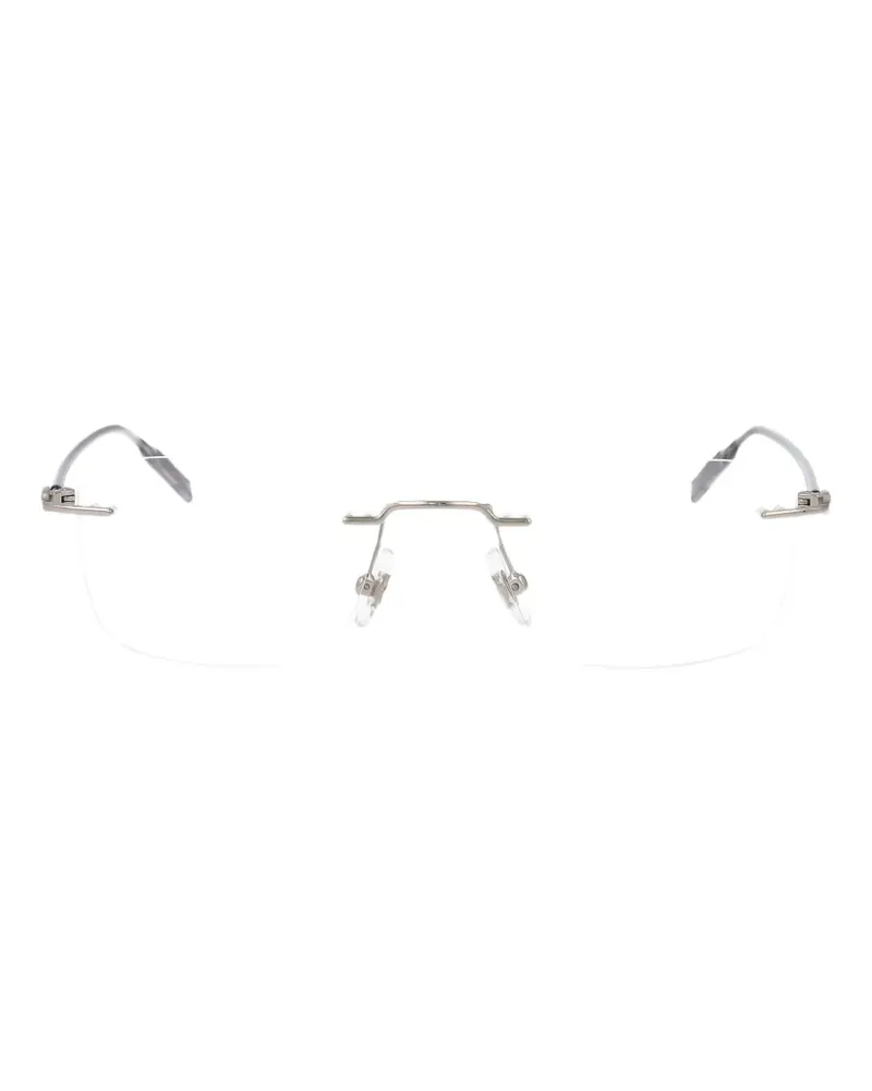 Montblanc rimless rectangle-frame glasses - Silber Silber