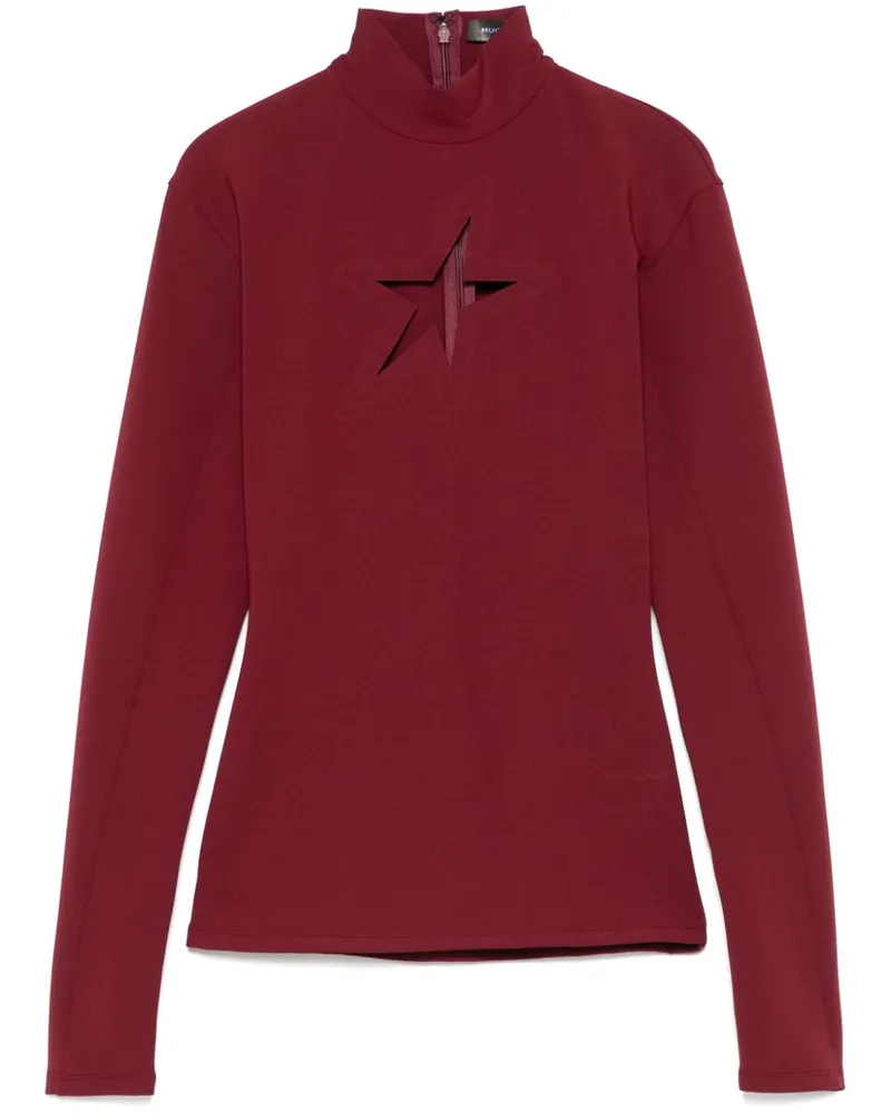 Thierry Mugler Top mit Cut-Out - Rot Rot